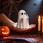 Halloween Ghost Figurine-Spooky and Cute Ghost Statue for Home, Desk, Party Decor FunnyGhost Halloween Decor Indoor