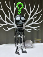 Creativity Pull String Skull Head Keyring Plastic Gifts Horror  Skeleton Charm Skull Keychain Bags Accessories