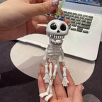 Creativity Pull String Skull Head Keyring Plastic Gifts Horror  Skeleton Charm Skull Keychain Bags Accessories