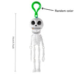 Creativity Pull String Skull Head Keyring Plastic Gifts Horror  Skeleton Charm Skull Keychain Bags Accessories