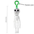 Creativity Pull String Skull Head Keyring Plastic Gifts Horror  Skeleton Charm Skull Keychain Bags Accessories