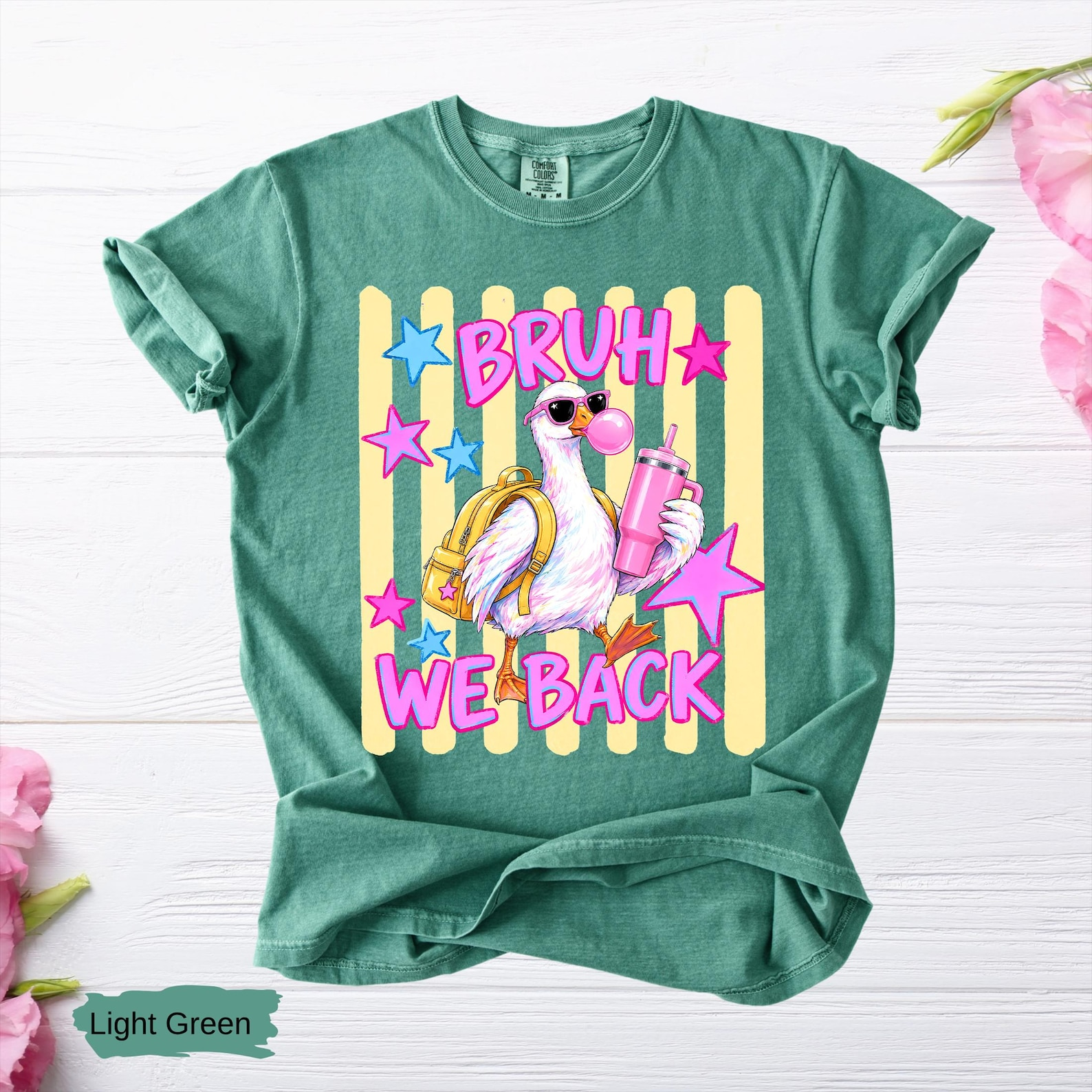 Comfort Colors Bruh We’re Back Shirt – Funny Goose Back to School Teacher Tee, First Day of School Gift