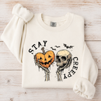 Creepy Skeleton Hands Sweatshirt, Cute Women’s Halloween Shirt, Funny Spooky Season Outfit, Skull Graphic Tee
