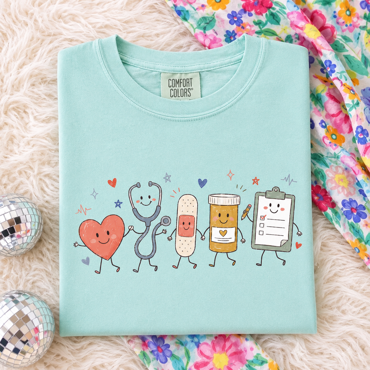 Cute Nurse Comfort Colors Shirt, Funny Medical Graphic Tee, Healthcare Worker Gift, Nurse Appreciation T-Shirt
