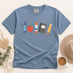 Cute Back To School Comfort Colors Shirt, Teacher School Supplies Apple Pencil Graphic Tee, First Day Of School T-Shirt