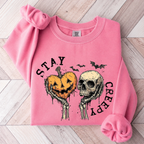 Creepy Skeleton Hands Sweatshirt, Cute Women’s Halloween Shirt, Funny Spooky Season Outfit, Skull Graphic Tee