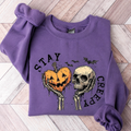 Creepy Skeleton Hands Sweatshirt, Cute Women’s Halloween Shirt, Funny Spooky Season Outfit, Skull Graphic Tee