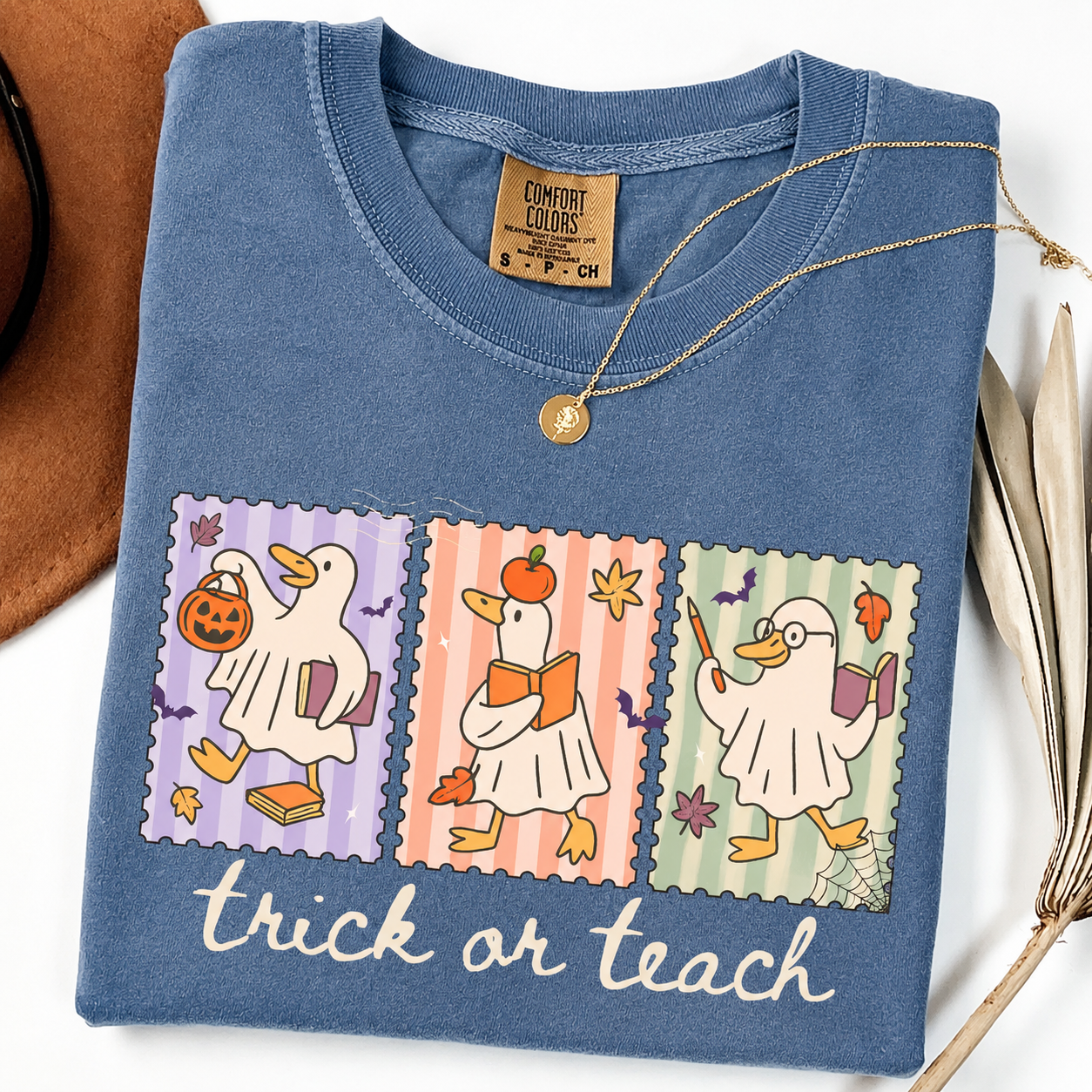 Funny Teacher Goose Halloween Comfort Colors Shirt, Cute Ghost Elementary Teacher Tee, Spooky Back to School Teacher Gift