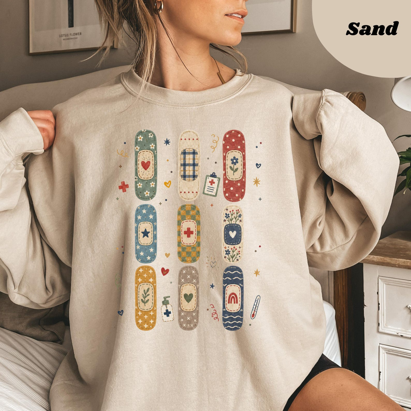 Comfort Colors School Nurse Shirt – Cute Bandage Back to School Tee, Nurse Teacher Gift