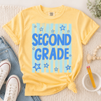 Personalized Second Grade Comfort Colors Shirt, 2nd Grade Teacher Back to School Tee, Matching Student and Teacher T-Shirt