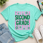 Personalized Second Grade Comfort Colors Shirt, 2nd Grade Teacher Back to School Tee, Matching Student and Teacher T-Shirt